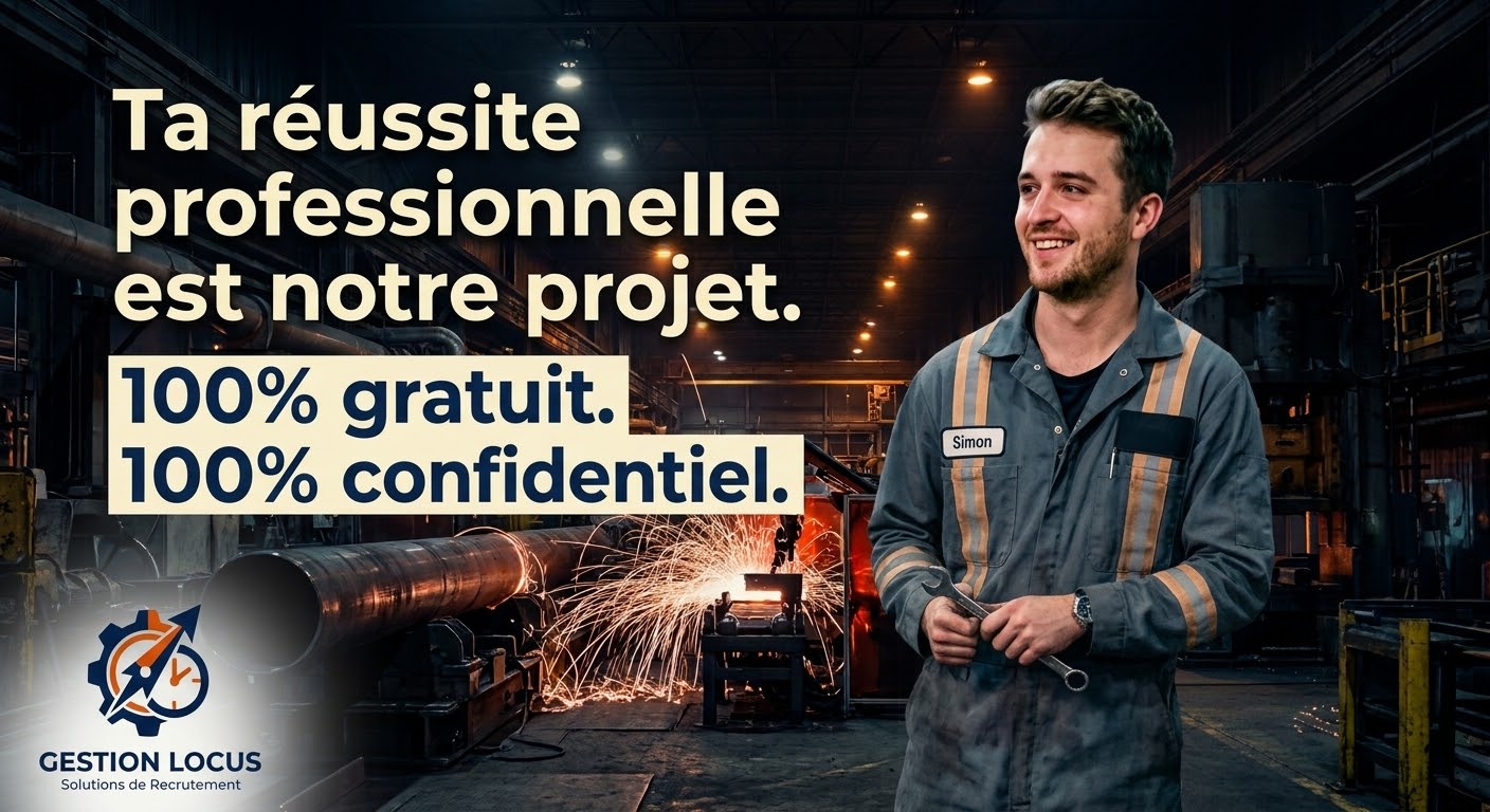 Ta réussite professionnelle est notre projet - 100% gratuit, 100% confidentiel